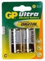 GP 14AU-BC2 ULTRA PLUS ALKALINE ( LR14C343 ), батарейка GP 14AU, Ultra Plus, alkaline, ( LR14,C,343