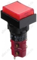 D16LMT1-2ABKR, Переключатель кнопочный без фиксации 250В/5А LED подсветка 24В